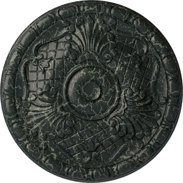 Ekena Millwork Amelia Ceiling Medallion (Fits Canopies up to 4 1/8"), 15 3/4"OD x 5/8"P, Painted Turtle Crackle CM16AMPTC - main